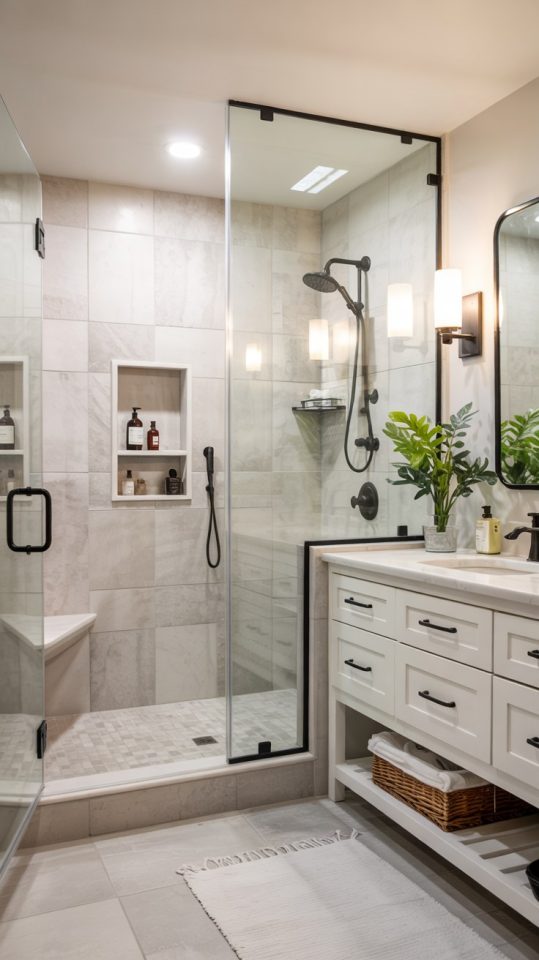 Small Minimalist Bathroom With Shower: Luxury Spa Design Ideas