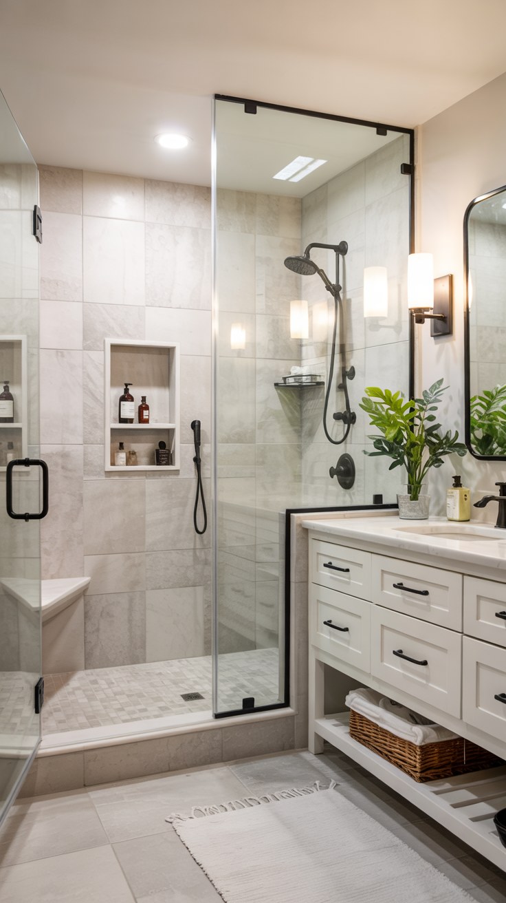 Small Minimalist Bathroom With Shower: Luxury Spa Design Ideas