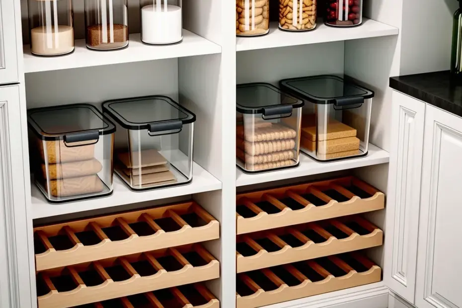 Pantry Organization Mistake: Don't Leave Empty Shelf Space—Clear Jars and Bins Fix It