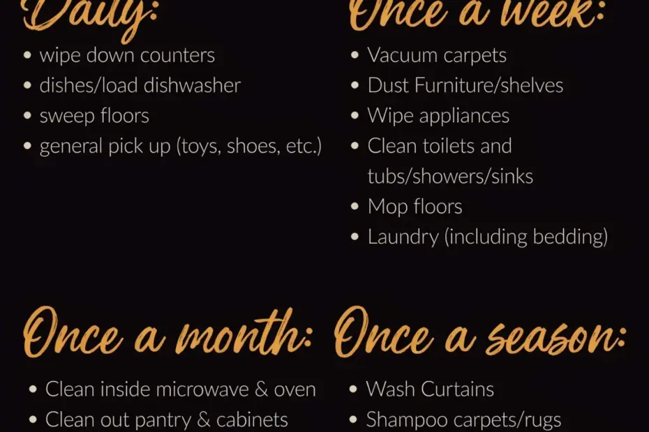 How to Keep a Clean Home: Daily, Weekly & Monthly Lists That Work