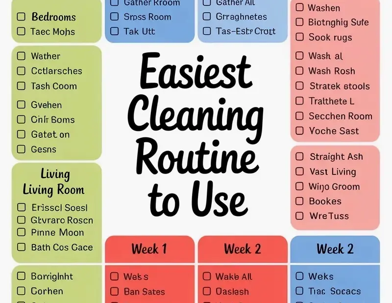 Easy Cleaning Schedule Planner for Moms on a Budget